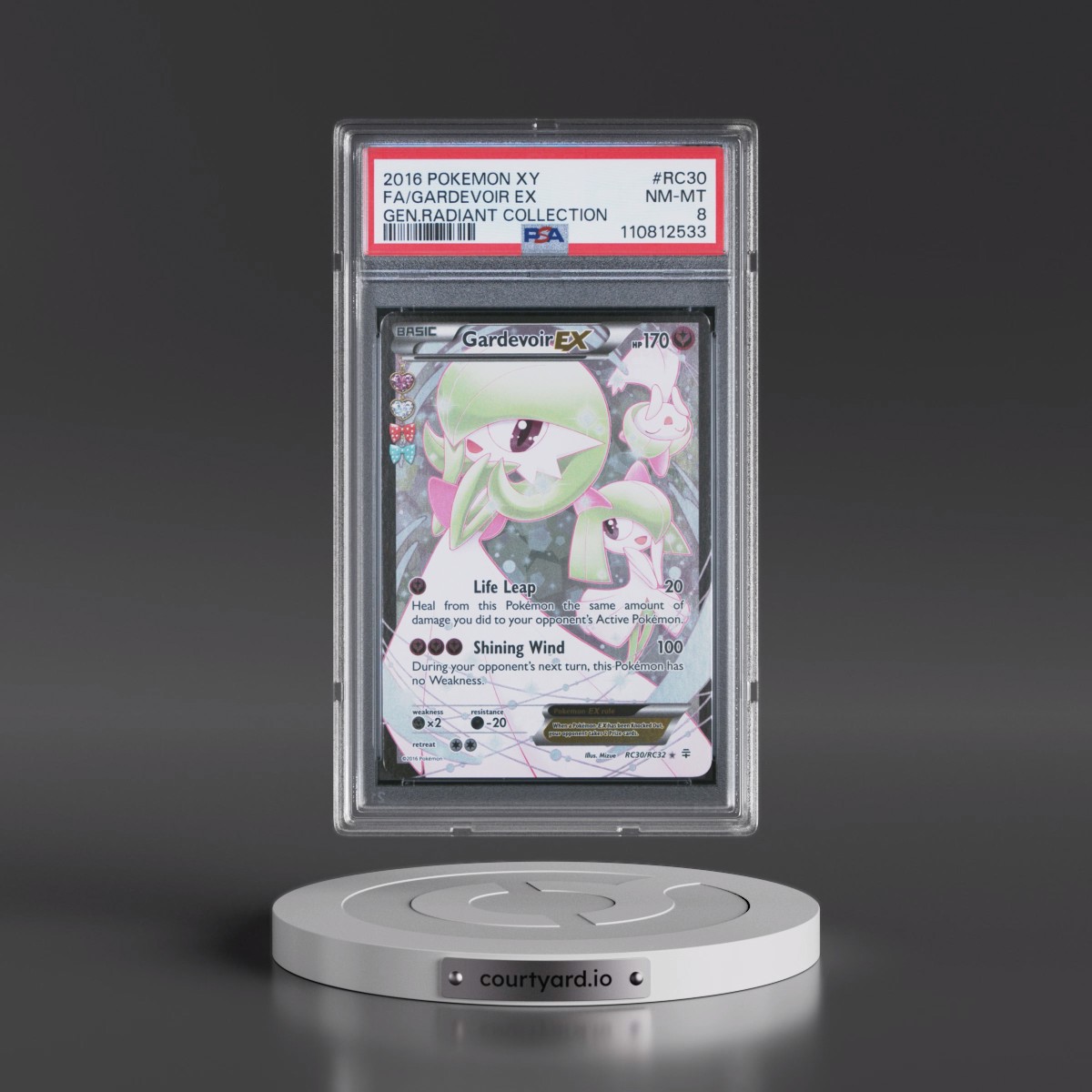 2016 Pokémon XY Generations Radiant Collection #RC30 Gardevoir EX - Holo Full Art (PSA 8 NM-MT)