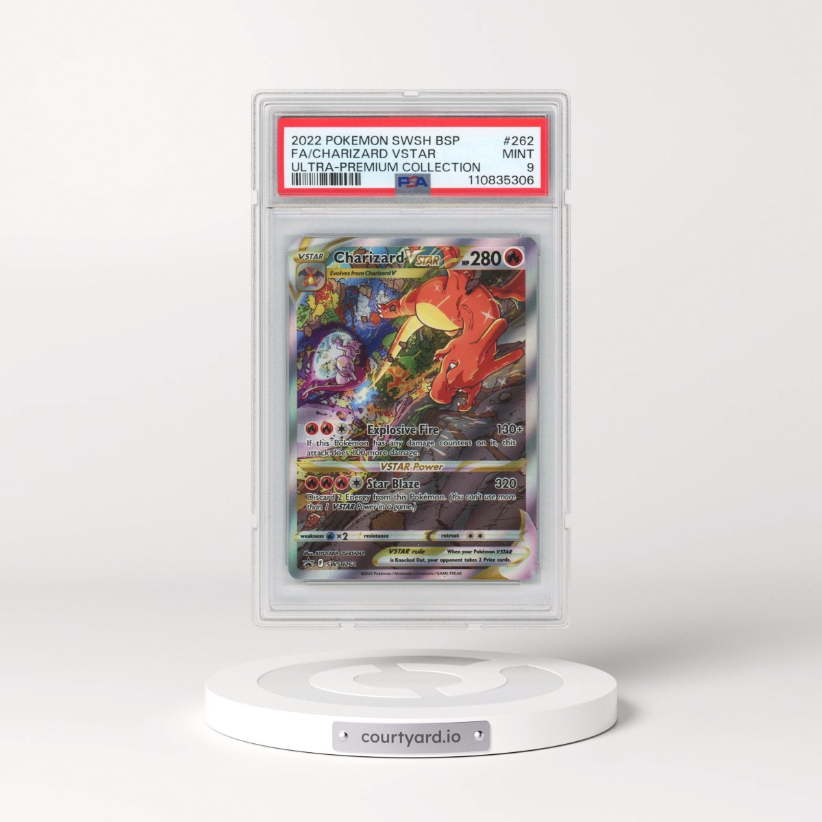 2022 Pokémon Swsh Black Star Promo #262 Charizard Vstar - Full Art Sword & Shield Ultra-Premium Collection-Charizard (PSA 9 MINT)