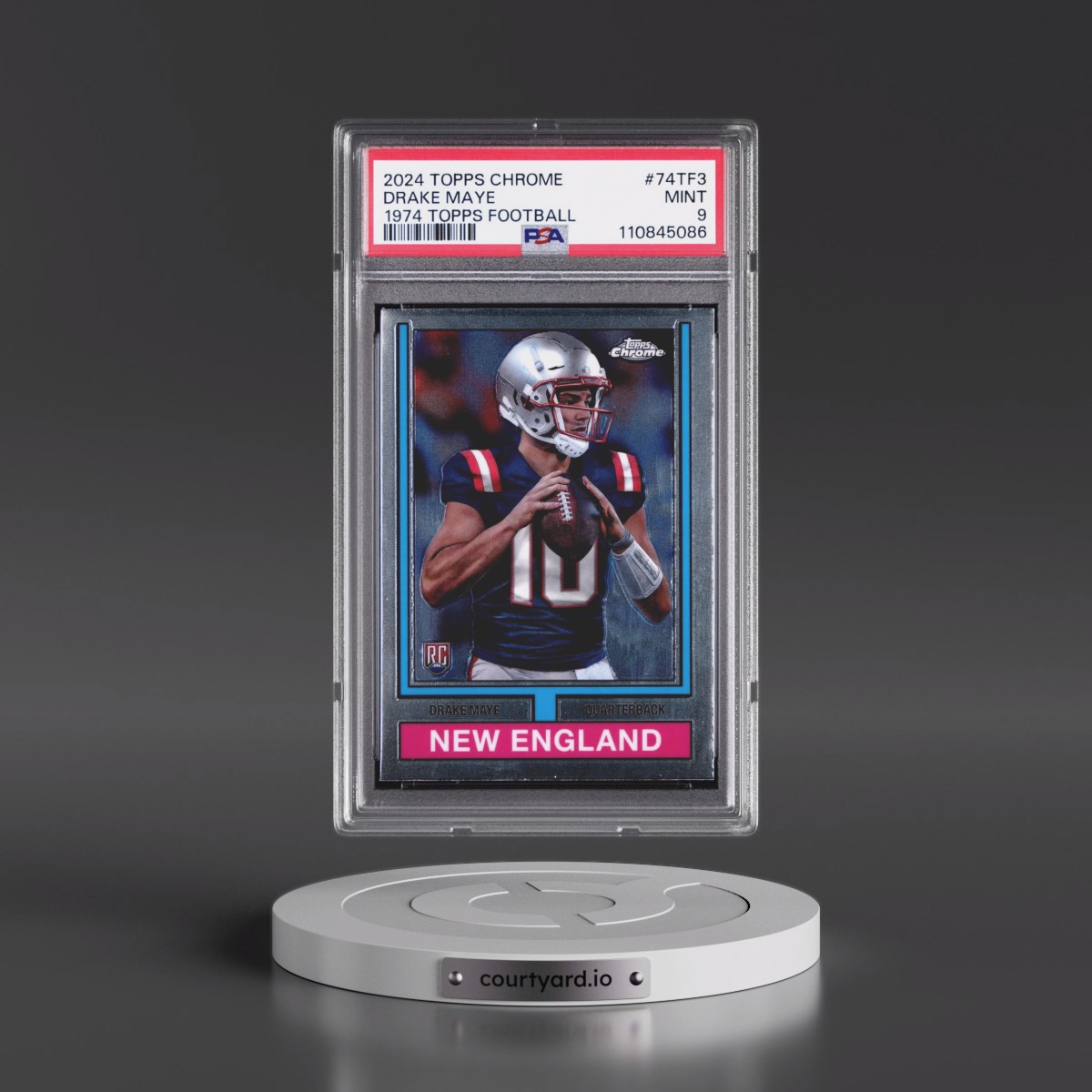 2024 Topps Chrome 1974 Topps Football #74TF3 Drake Maye (PSA 9 MINT)