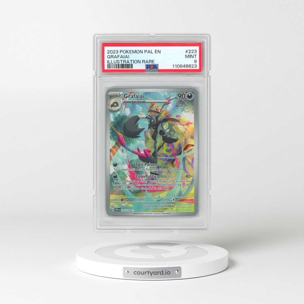 2023 Pokémon Pal EN-Paldea Evolved #223 Grafaiai - Illustration Rare (PSA 9 MINT)