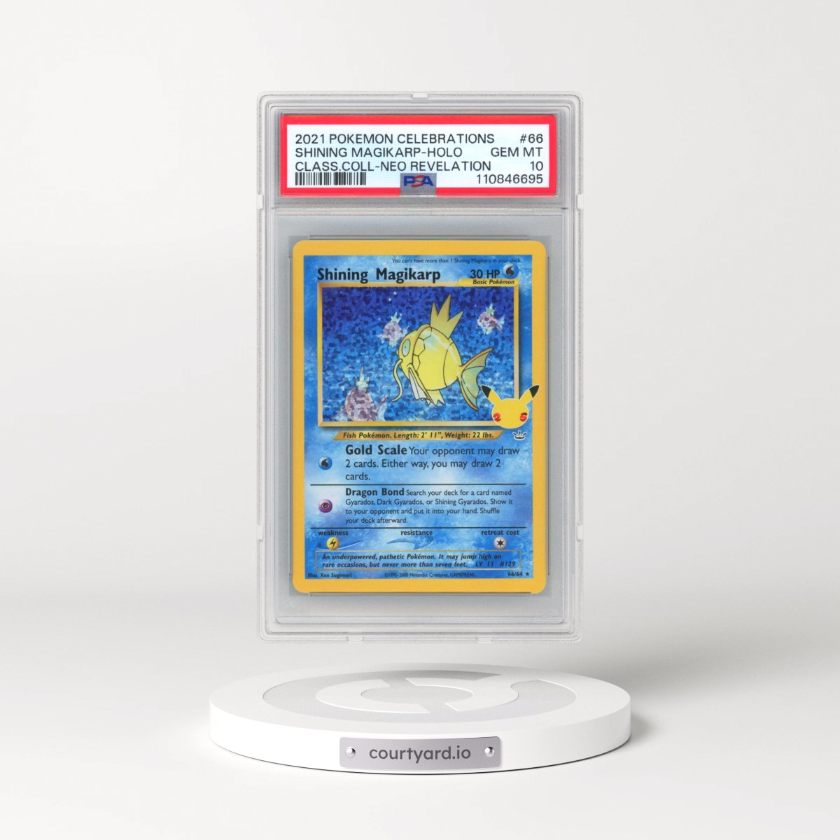 2021 Pokémon Celebrations Classic Collection #66 Shining Magikarp - Holo Holo (PSA 10 GEM MINT)