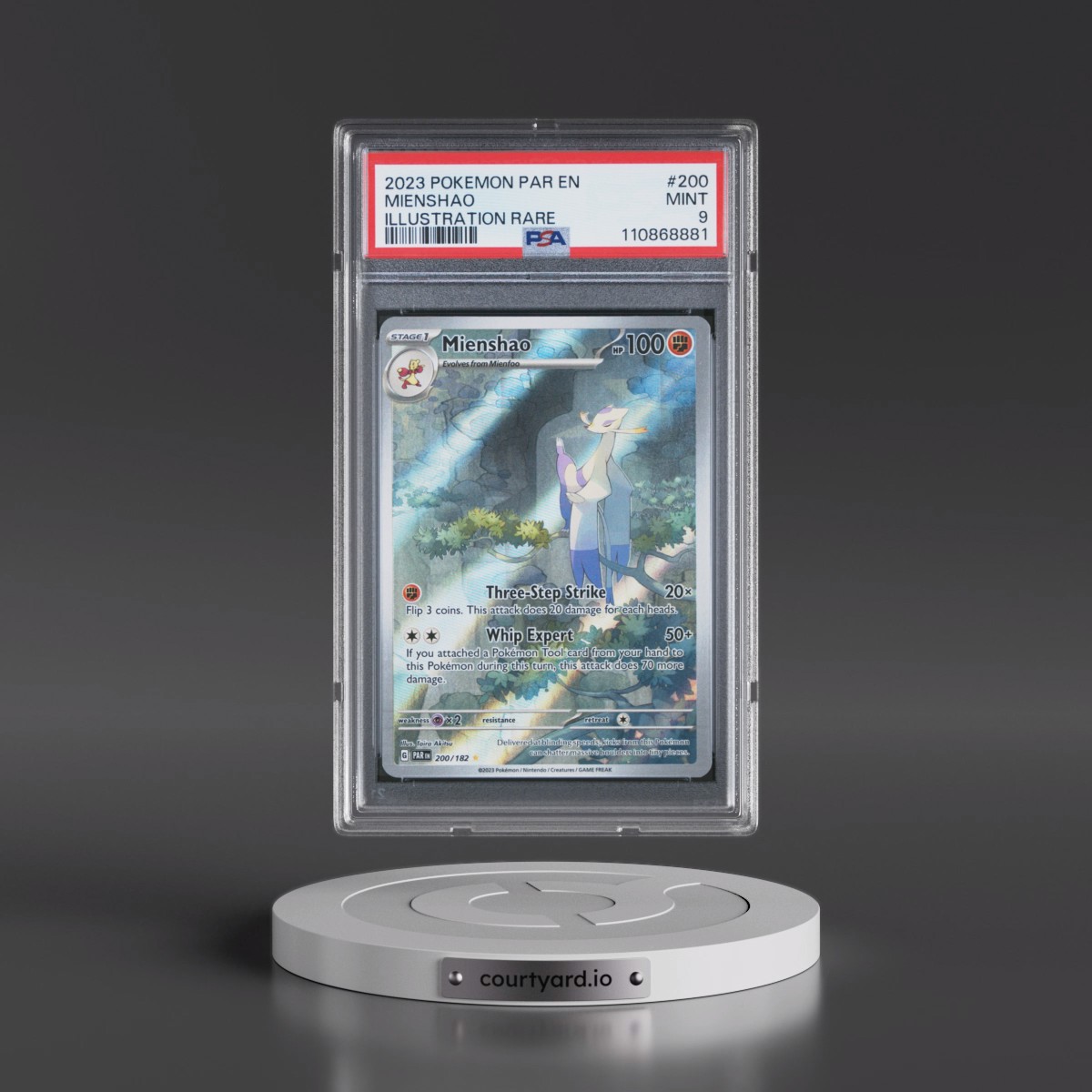 2023 Pokémon Par EN-Paradox Rift #200 Mienshao - Illustration Rare (PSA 9 MINT)