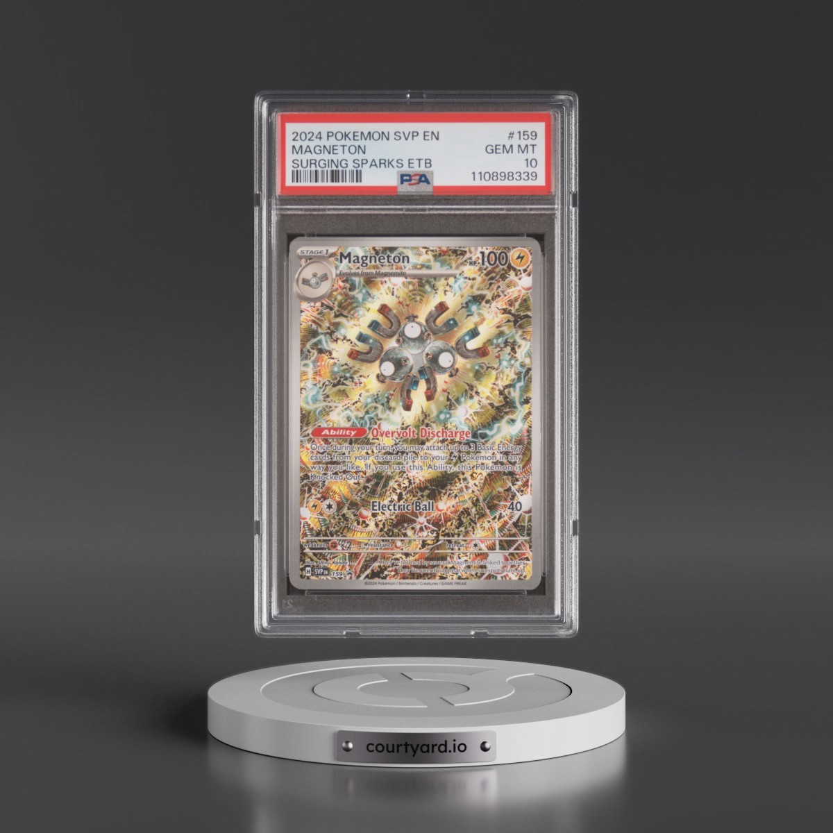 2024 Pokémon Svp EN-SV Black Star Promo #159 Magneton - Surging Sparks Elite Trainer Box (PSA 10 GEM MINT)