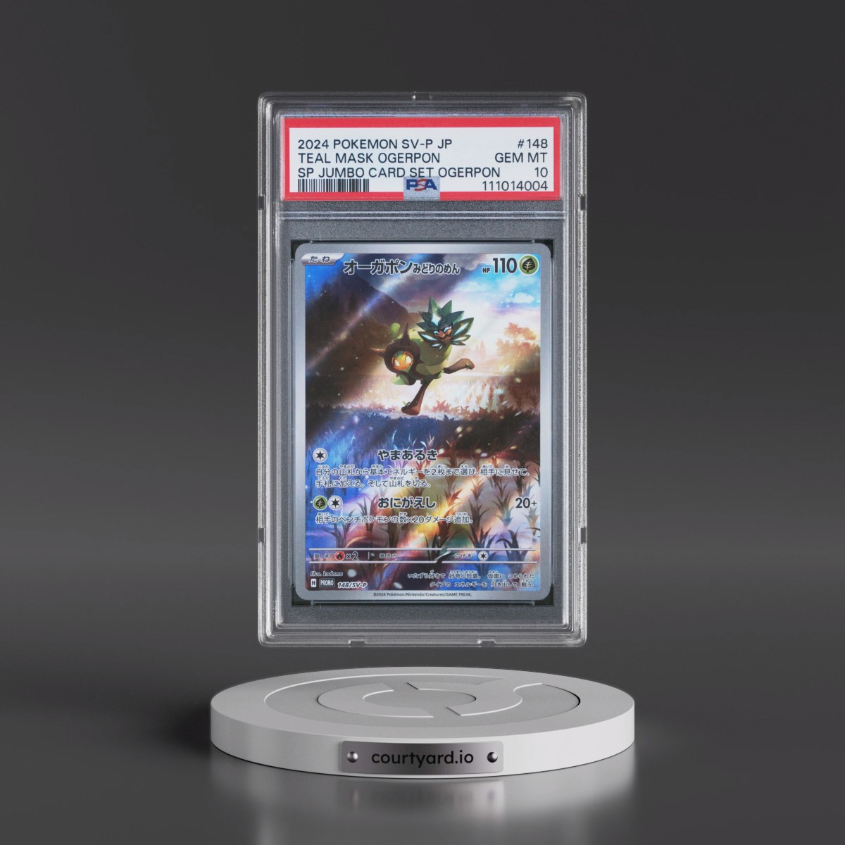 2024 Pokémon SV-P Promo #148 Teal Mask Ogerpon - Special Jumbo Card Set Ogerpon (PSA 10 GEM MINT)