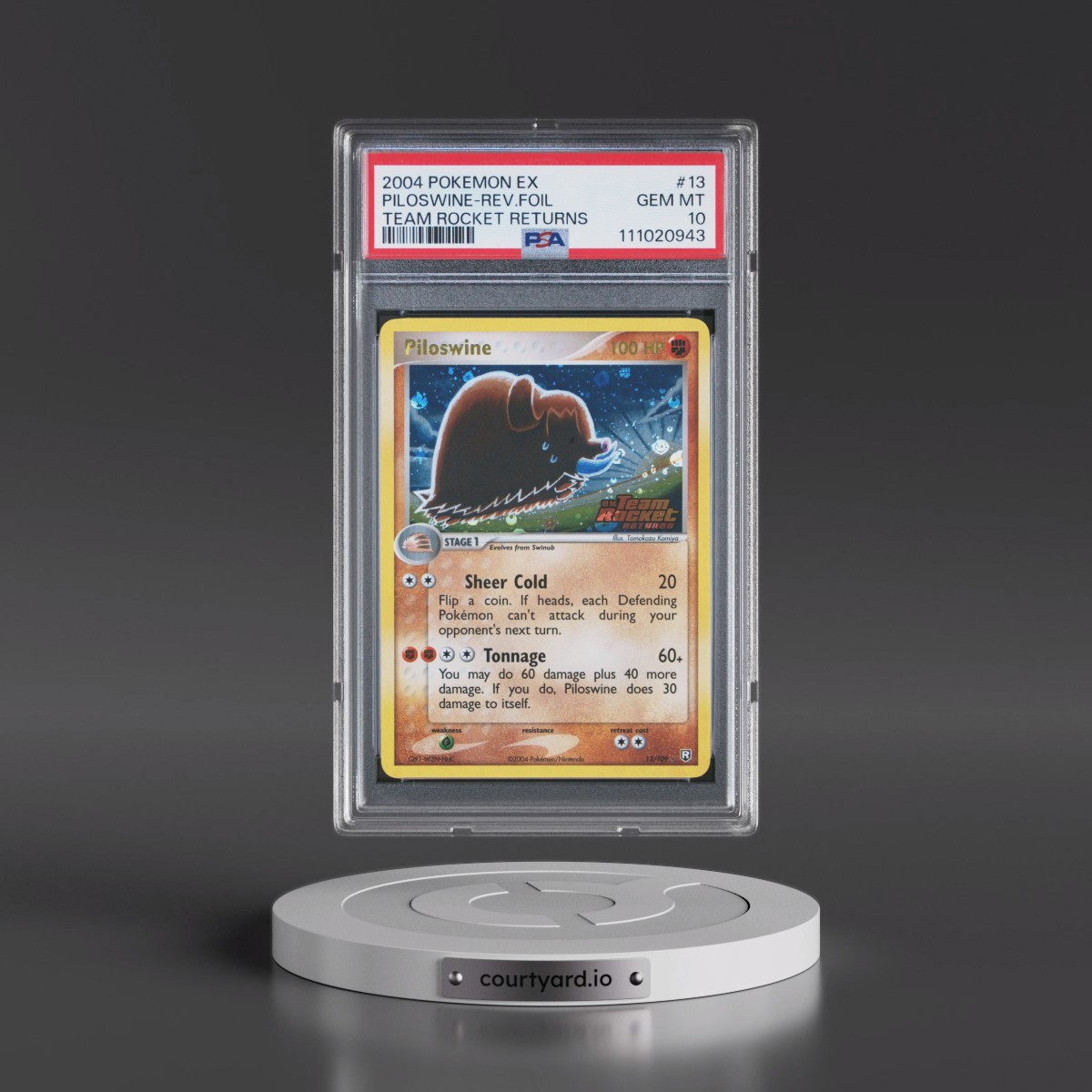 2004 Pokémon EX Team Rocket Returns #13 Piloswine - Reverse Foil (PSA 10 GEM MINT)