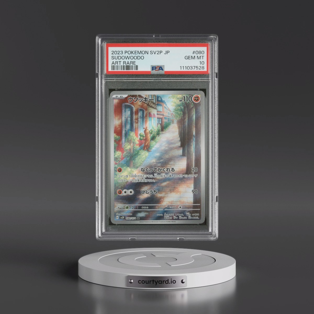 2023 Pokémon Sv2p-Snow Hazard #080 Sudowoodo - Art Rare (PSA 10 GEM MINT)