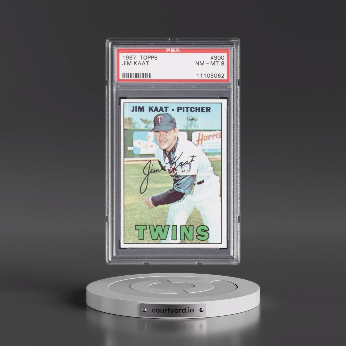 1967 Topps #300 Jim Kaat (PSA 8 NM-MT)