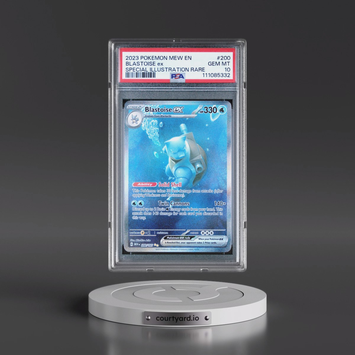 2023 Pokémon Mew EN-151 #200 Blastoise EX - Holo Special Illustration Rare (PSA 10 GEM MINT)