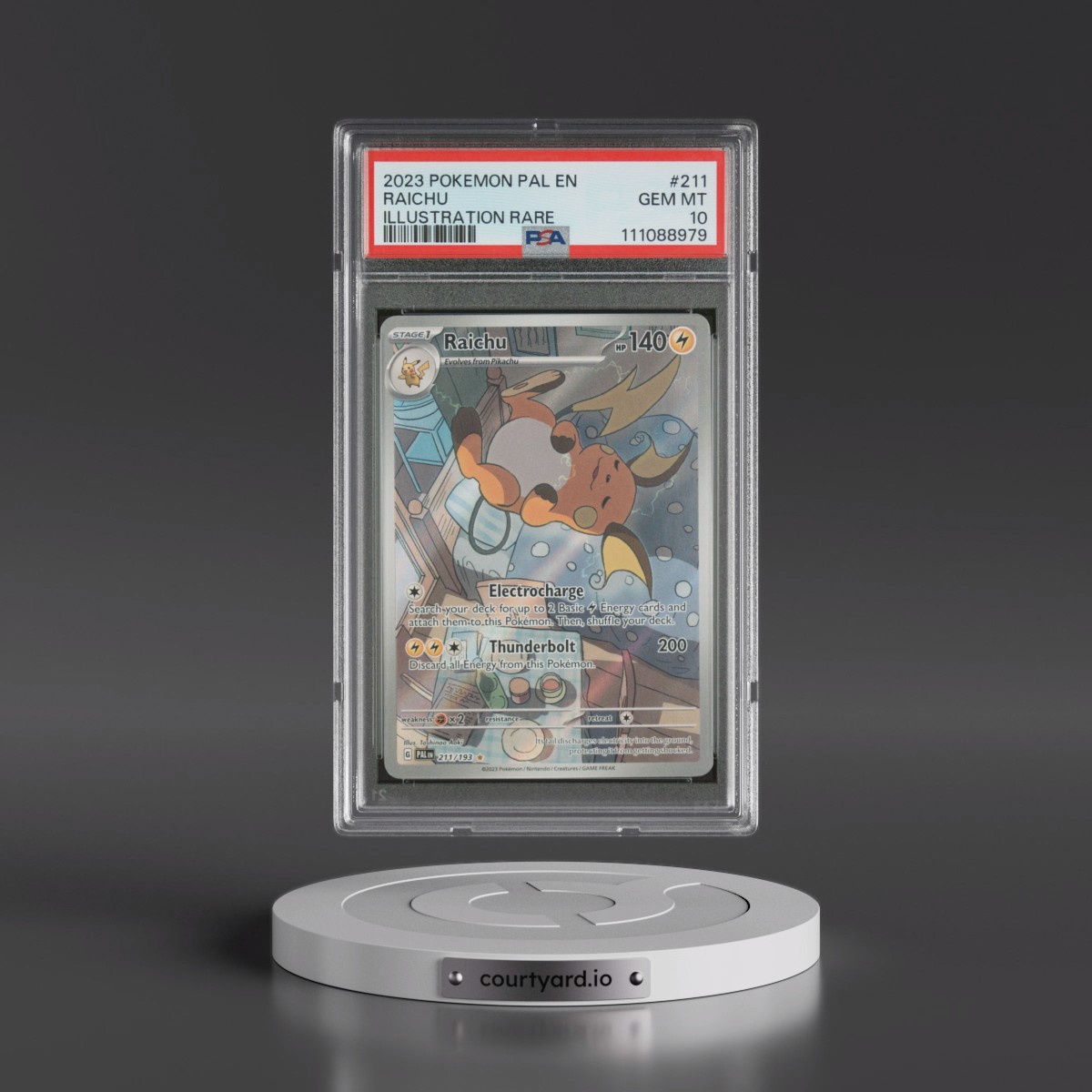 2023 Pokémon Pal EN-Paldea Evolved #211 Raichu - Illustration Rare (PSA 10 GEM MINT)