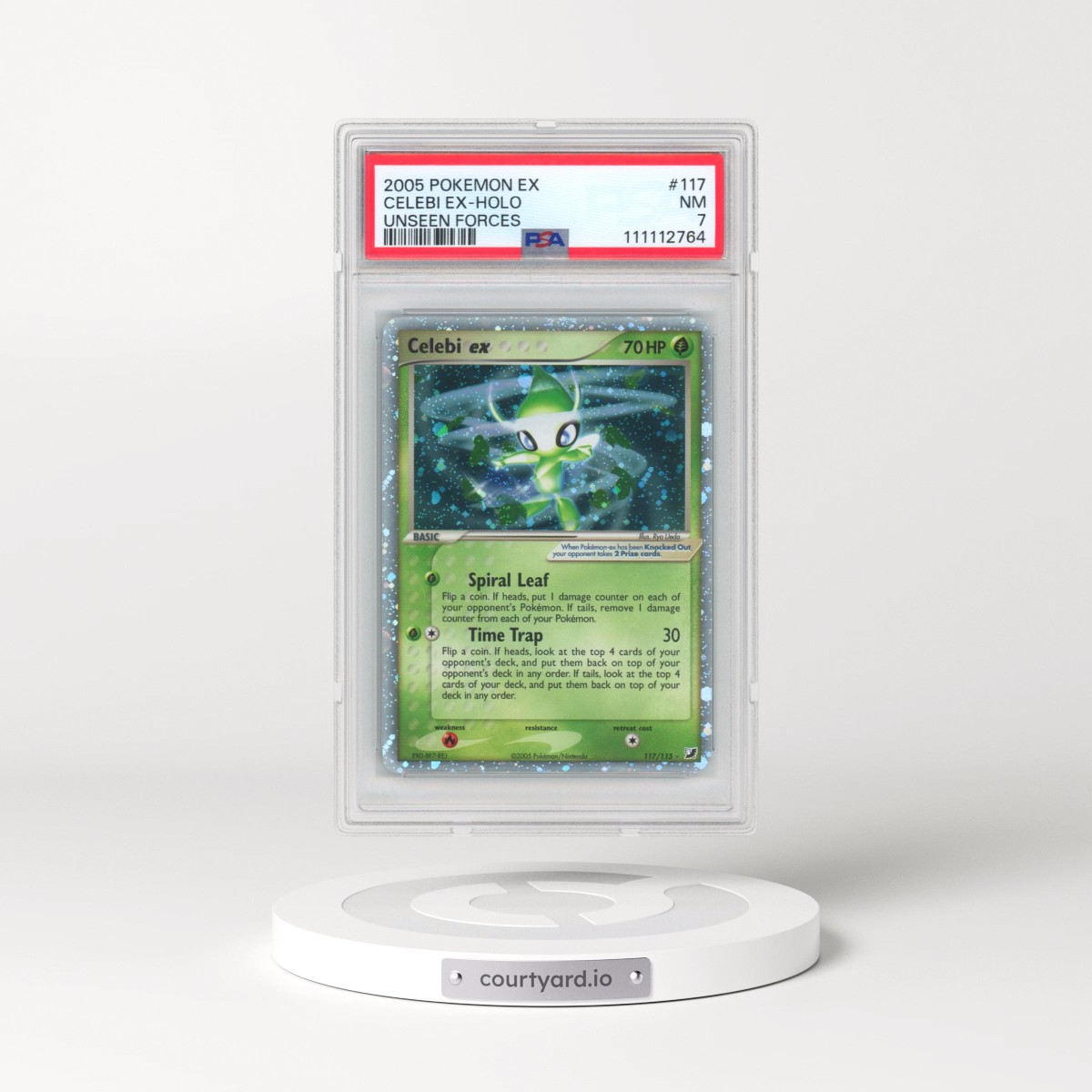 2005 Pokémon EX Unseen Forces #117 Celebi EX - Holo Holo (PSA 7 NM)
