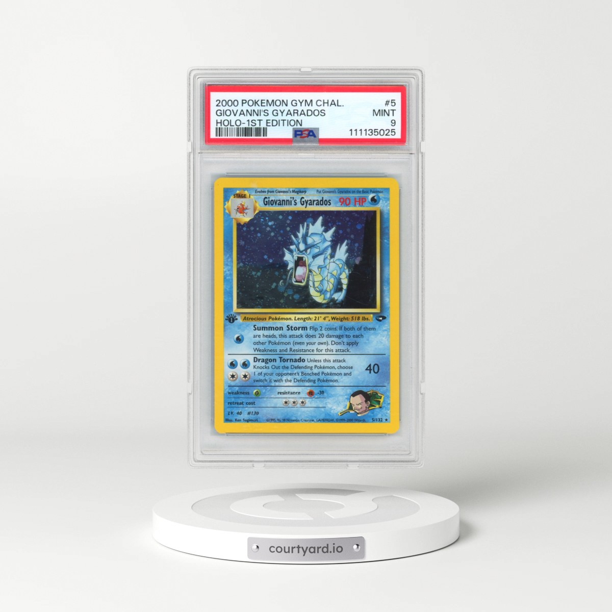 2000 Pokémon Gym Challenge #5 Giovanni's Gyarados - 1st Edition Holo (PSA 9 MINT)