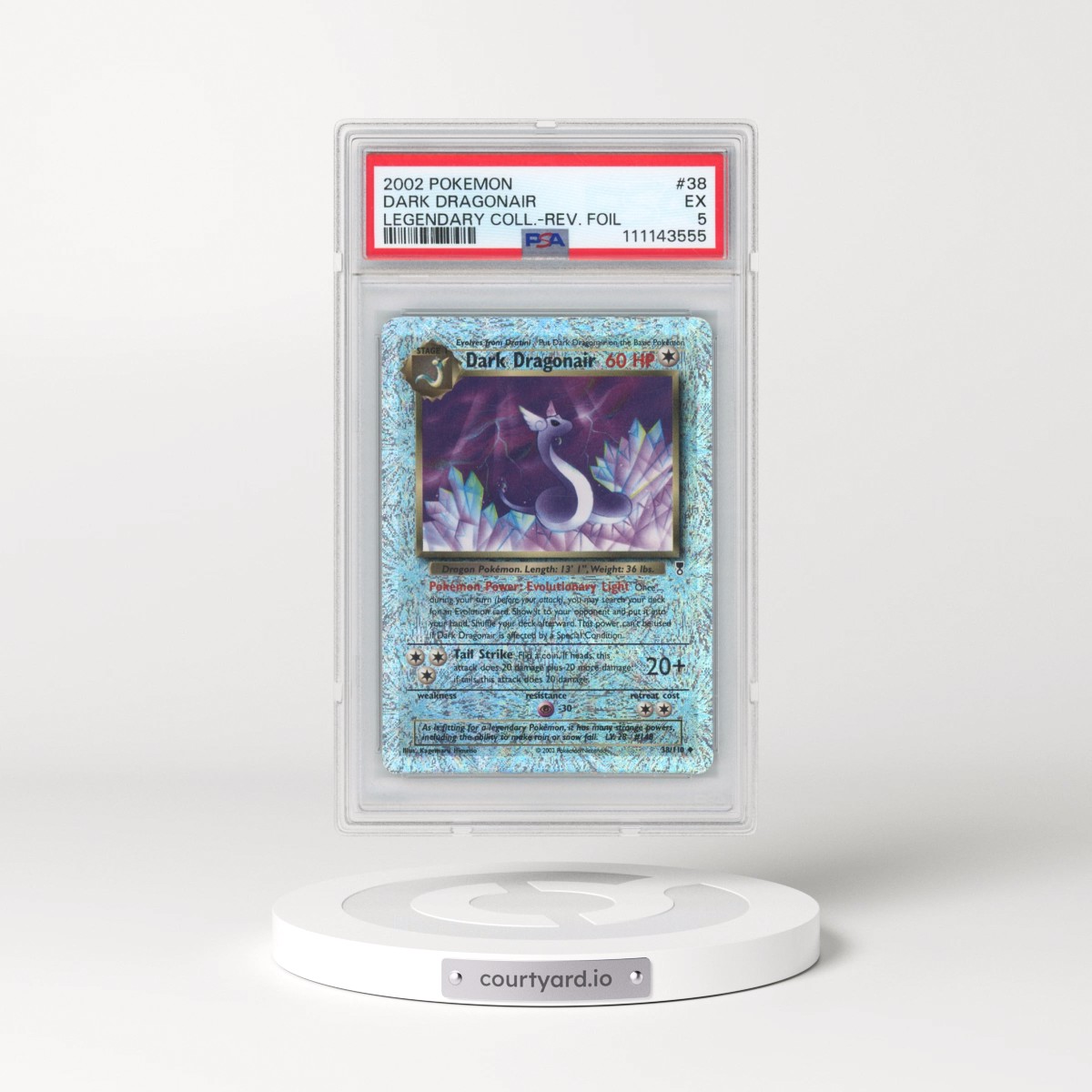 2002 Pokémon Legendary Collection #38 Dark Dragonair - Reverse Foil (PSA 5 EX)