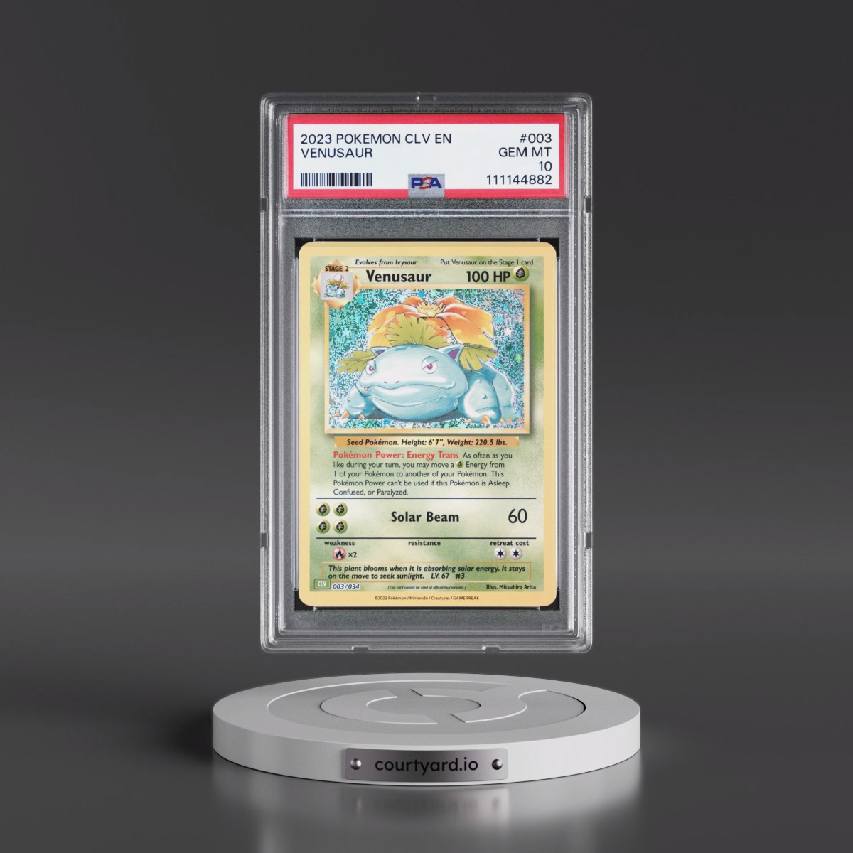 2023 Pokémon CLV-Trading Card Game Classic Venusaur & Lugia EX Deck #003 Venusaur (PSA 10 GEM MINT)