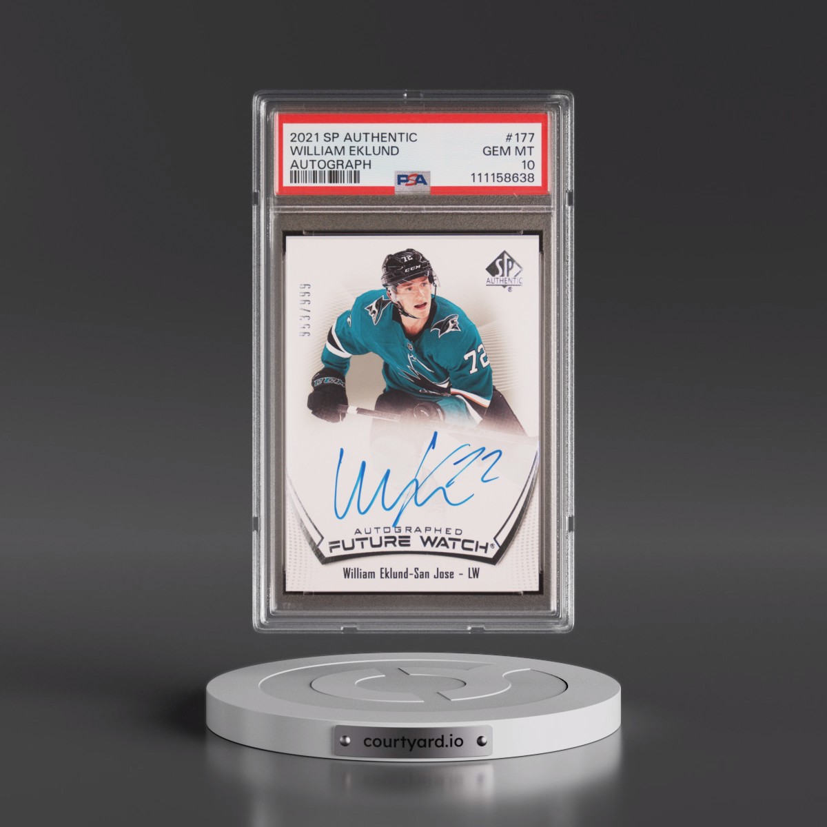 2021 SP Authentic William Eklund - Autograph #177 PSA 10