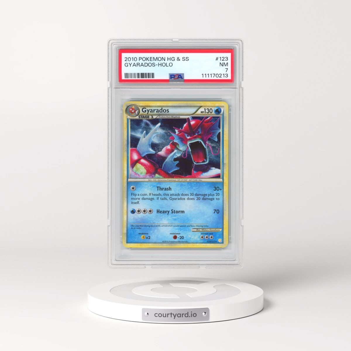 2010 Pokémon Heartgold & Soulsilver #123 Gyarados - Holo (PSA 7 NM)