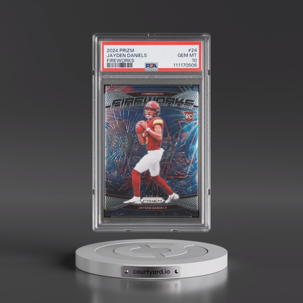 2024 Panini Prizm Fireworks #24 Jayden Daniels (PSA 10 GEM MINT)