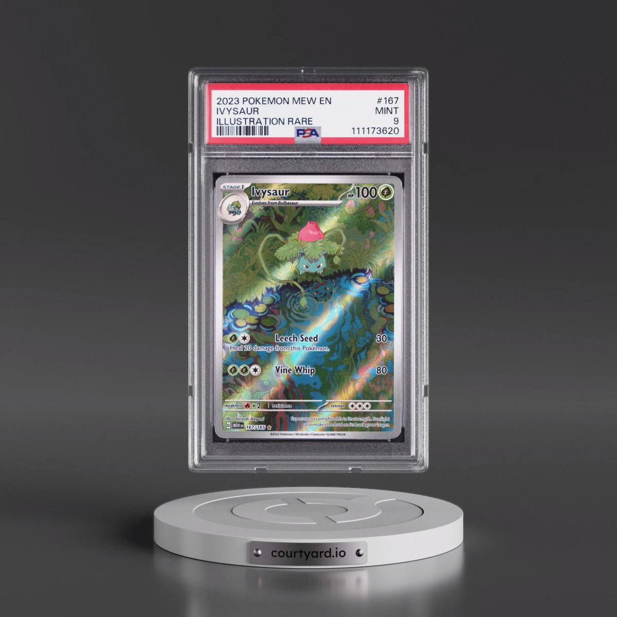 2023 Pokémon Mew EN-151 #167 Ivysaur - Illustration Rare (PSA 9 MINT)