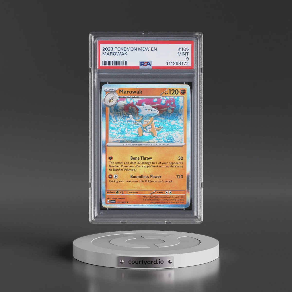 2023 Pokémon Mew EN-151 #105 Marowak (PSA 9 MINT)