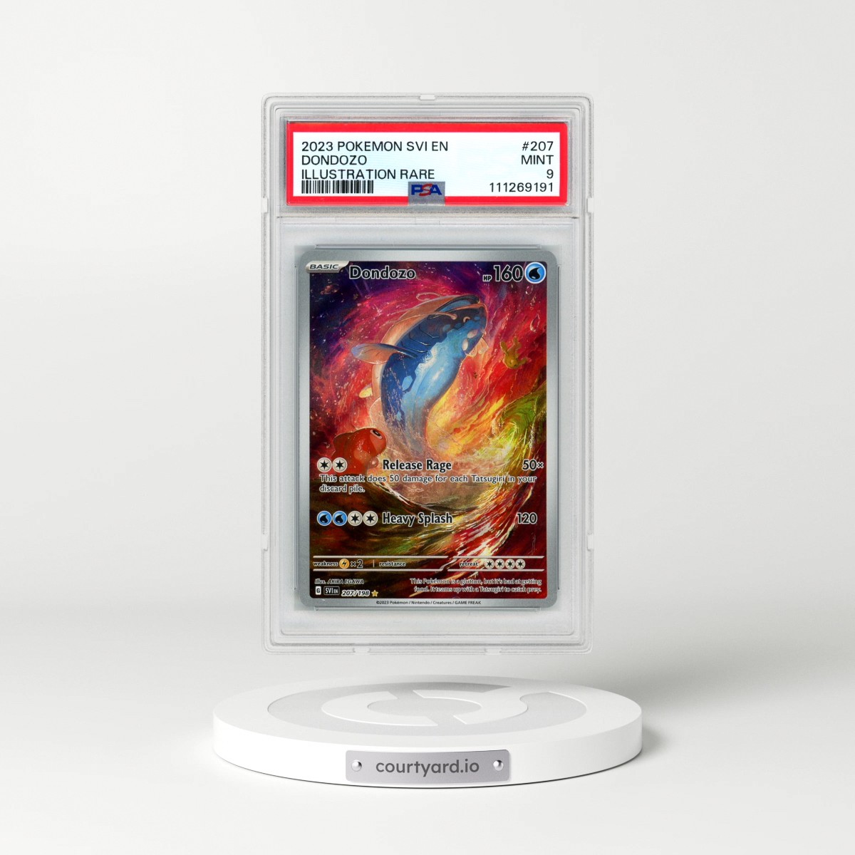 2023 Pokémon Svi EN-Scarlet & Violet #207 Dondozo - Illustration Rare (PSA 9 MINT)