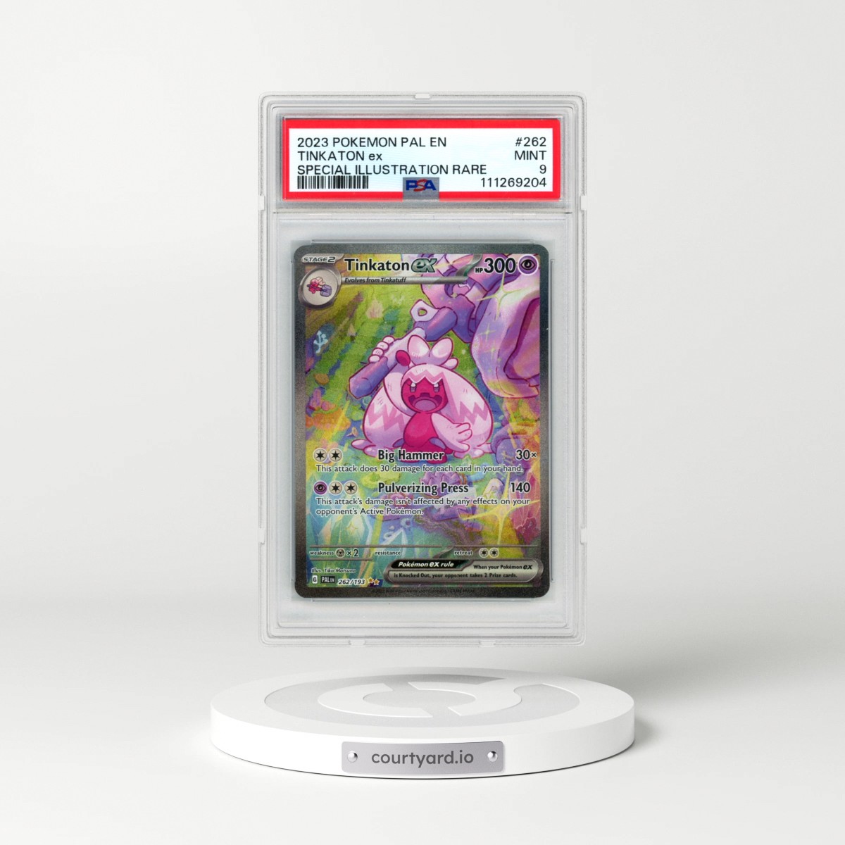 2023 Pokémon Pal EN-Paldea Evolved #262 Tinkaton EX - Holo Special Illustration Rare (PSA 9 MINT)