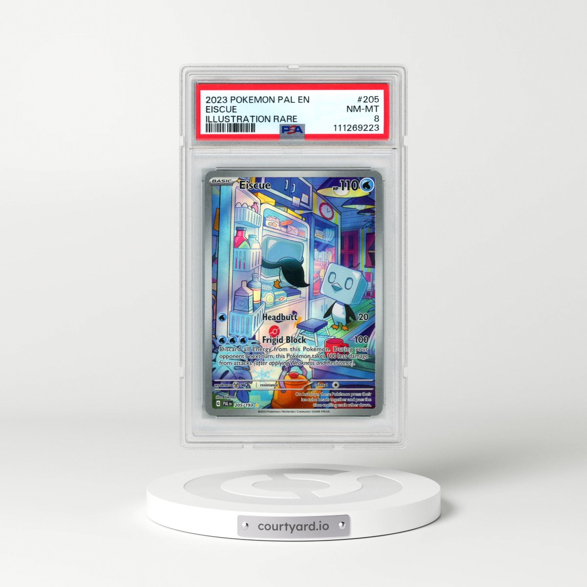 2023 Pokémon Pal EN-Paldea Evolved #205 Eiscue - Illustration Rare (PSA 8 NM-MT)