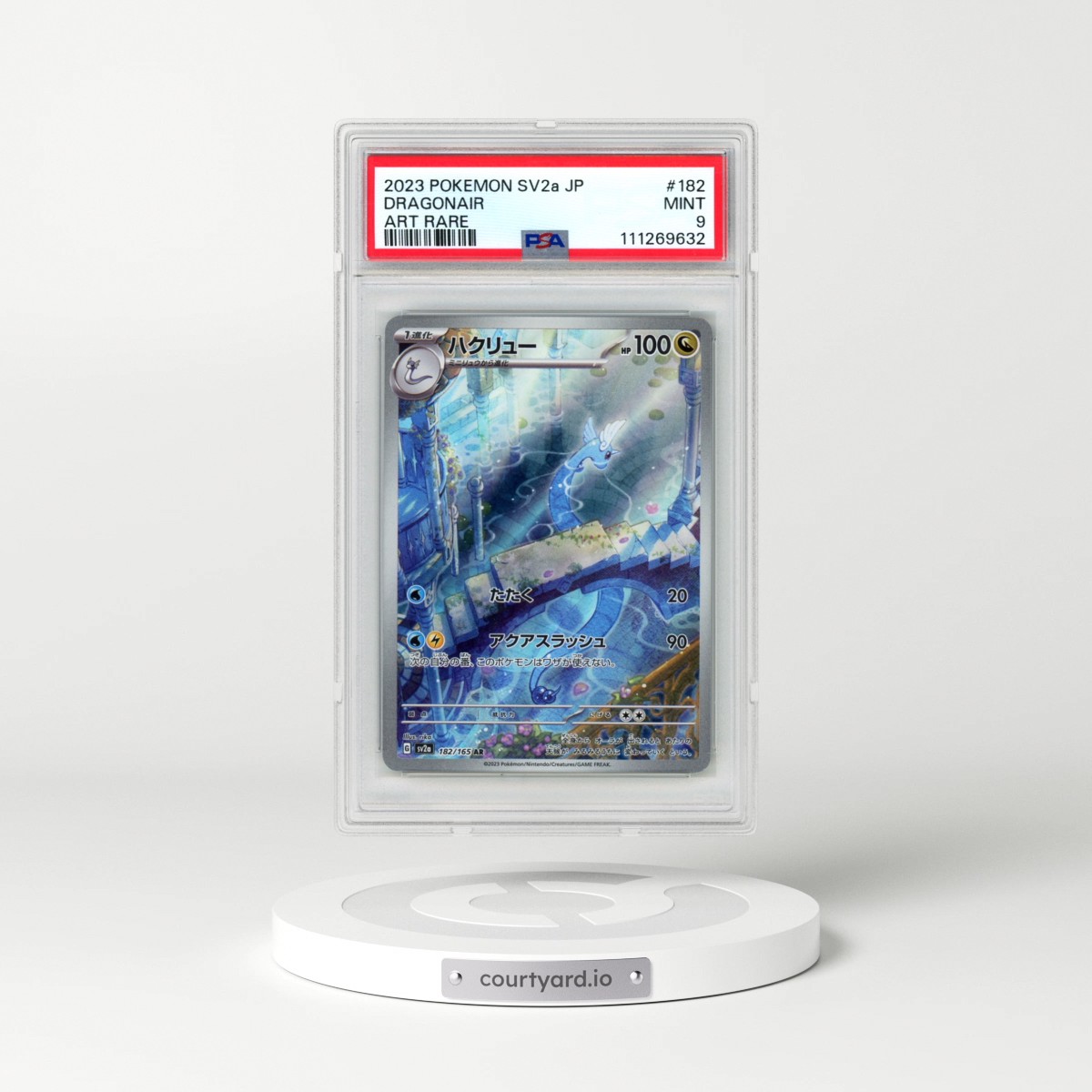 2023 Pokémon Sv2a-Pokemon 151 #182 Dragonair - Art Rare (PSA 9 MINT)