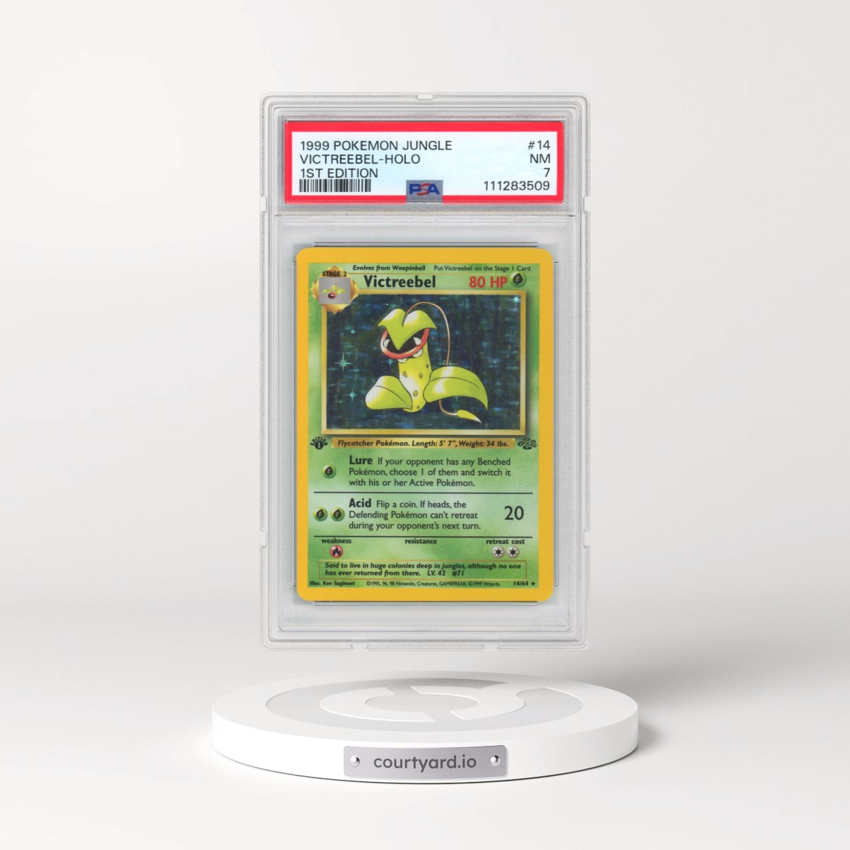 1999 Pokémon Jungle #14 Victreebel - 1st Edition Holo (PSA 7 NM)