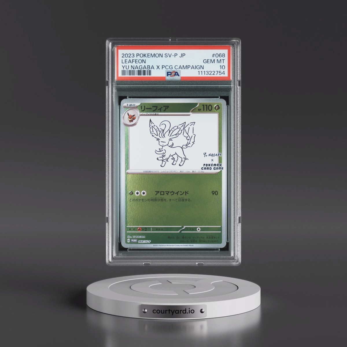 2023 Pokémon SV-P Promo #068 Leafeon - YU Nagaba X Pokemon Card Game Campaign (PSA 10 GEM MINT)