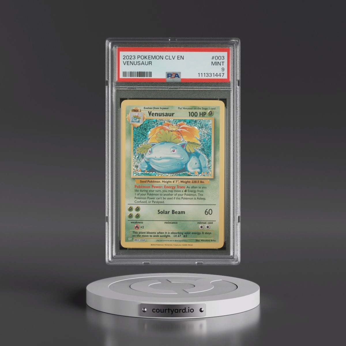 2023 Pokémon CLV-Trading Card Game Classic Venusaur & Lugia EX Deck #003 Venusaur (PSA 9 MINT)