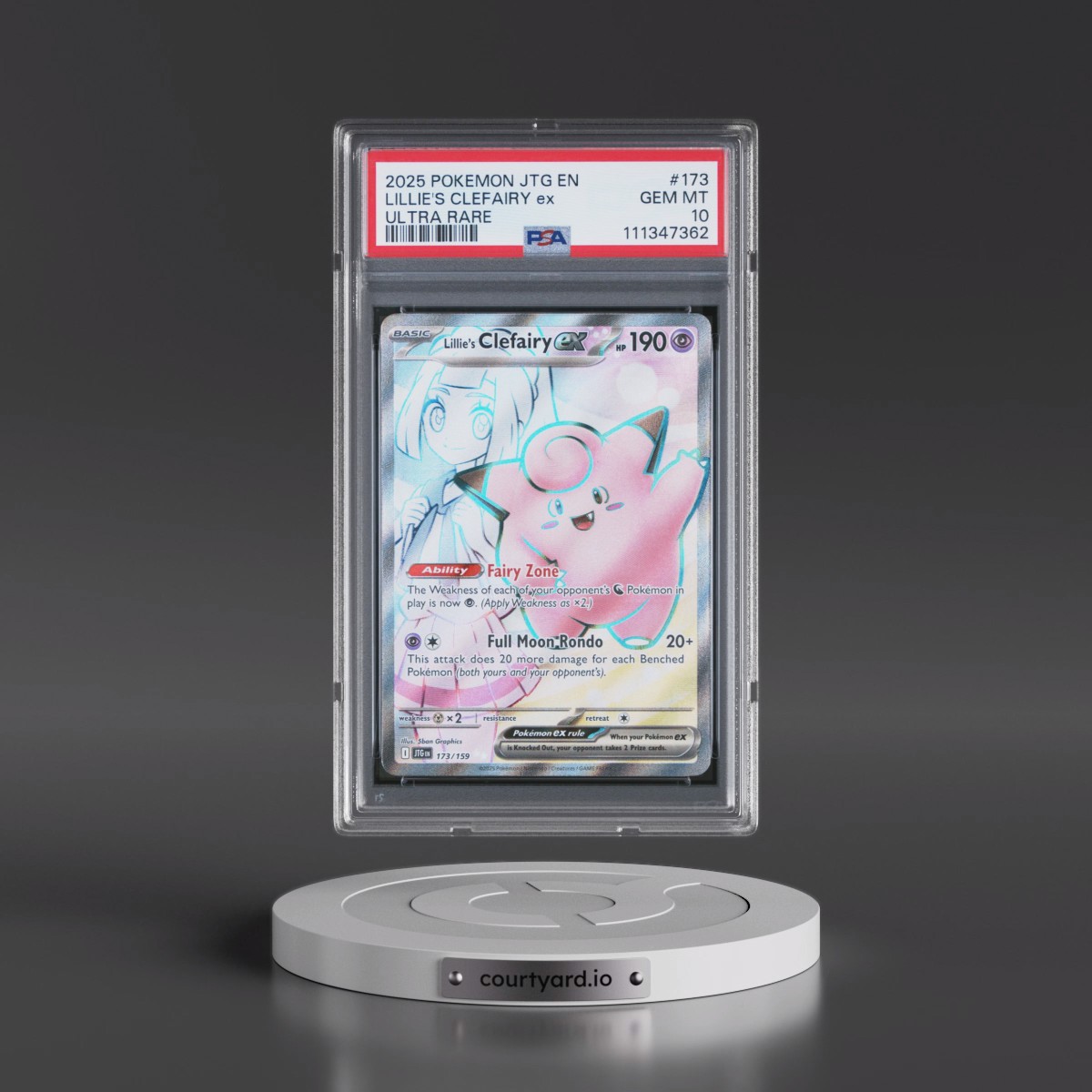 2025 Pokémon Jtg EN-Journey Together #173 Lillie's Clefairy EX - Holo Ultra Rare (PSA 10 GEM MINT)