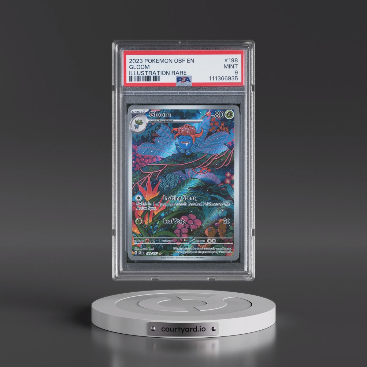2023 Pokémon Obf EN-Obsidian Flames #198 Gloom - Illustration Rare (PSA 9 MINT)