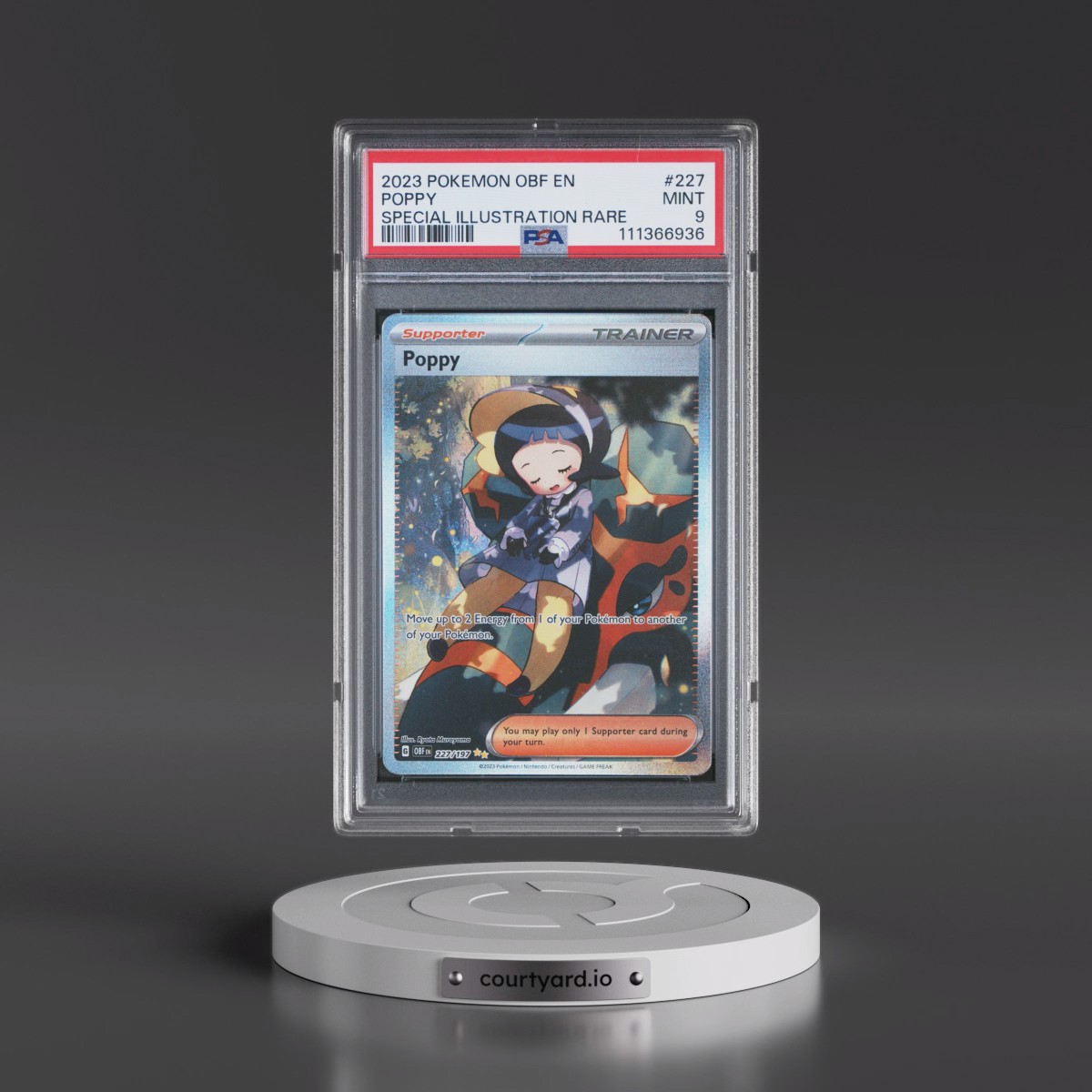2023 Pokémon Obf EN-Obsidian Flames #227 Poppy - Special Illustration Rare (PSA 9 MINT)