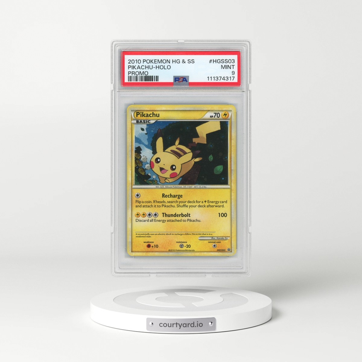 2010 Pokémon Heartgold & Soulsilver Promo #HGSS03 Pikachu - Holo (PSA 9 MINT)