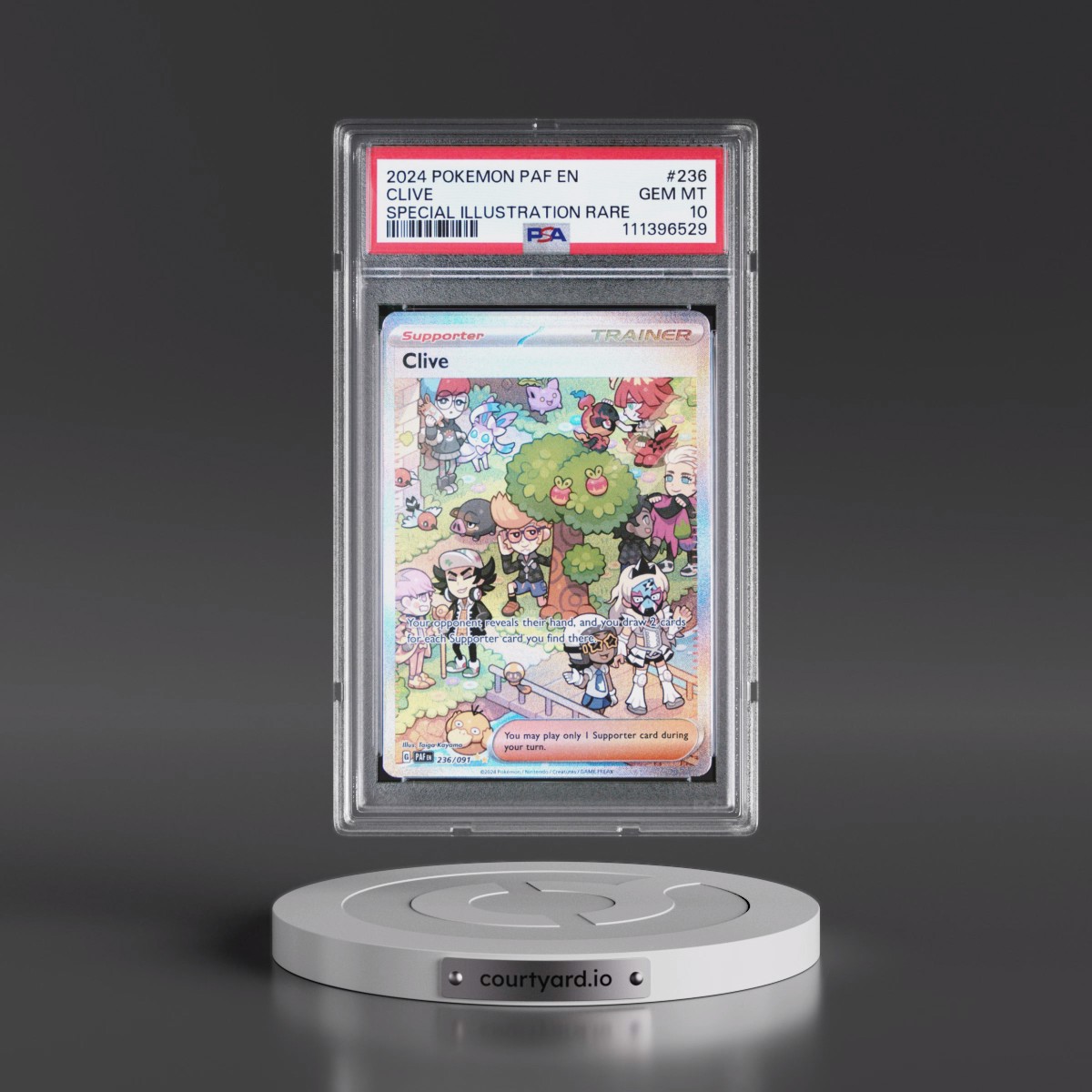 2024 Pokémon Paf EN-Paldean Fates #236 Clive - Special Illustration Rare (PSA 10 GEM MINT)