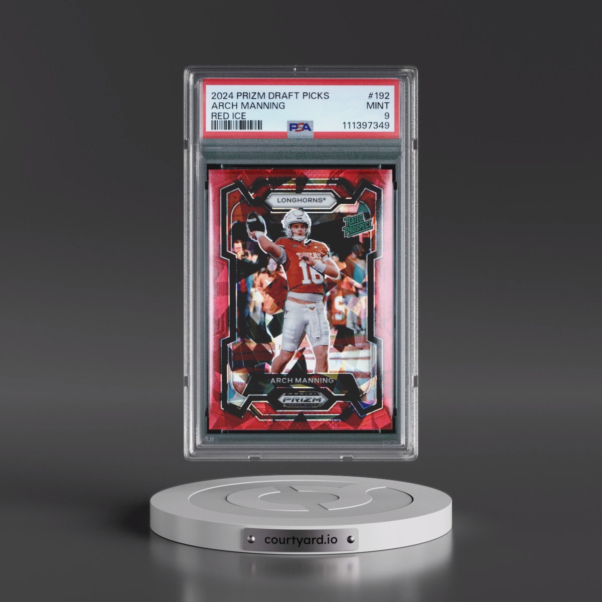 2024 Panini Prizm Draft Picks #192 Arch Manning - Red Ice (PSA 9 MINT)