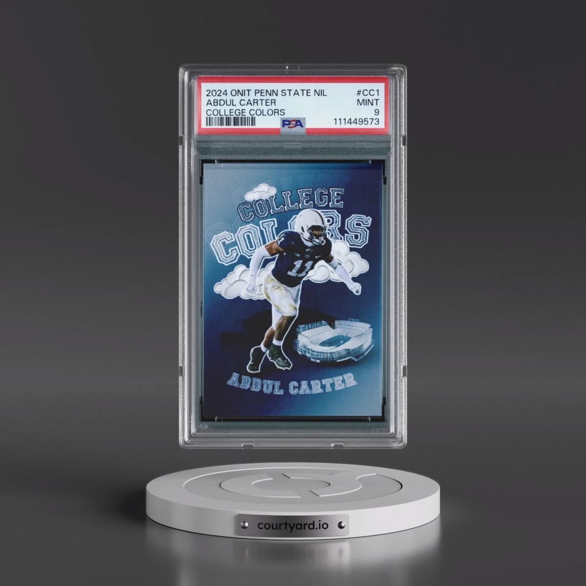 2024 Onit Penn State Nil College Colors #CC1 Abdul Carter (PSA 9 MINT)