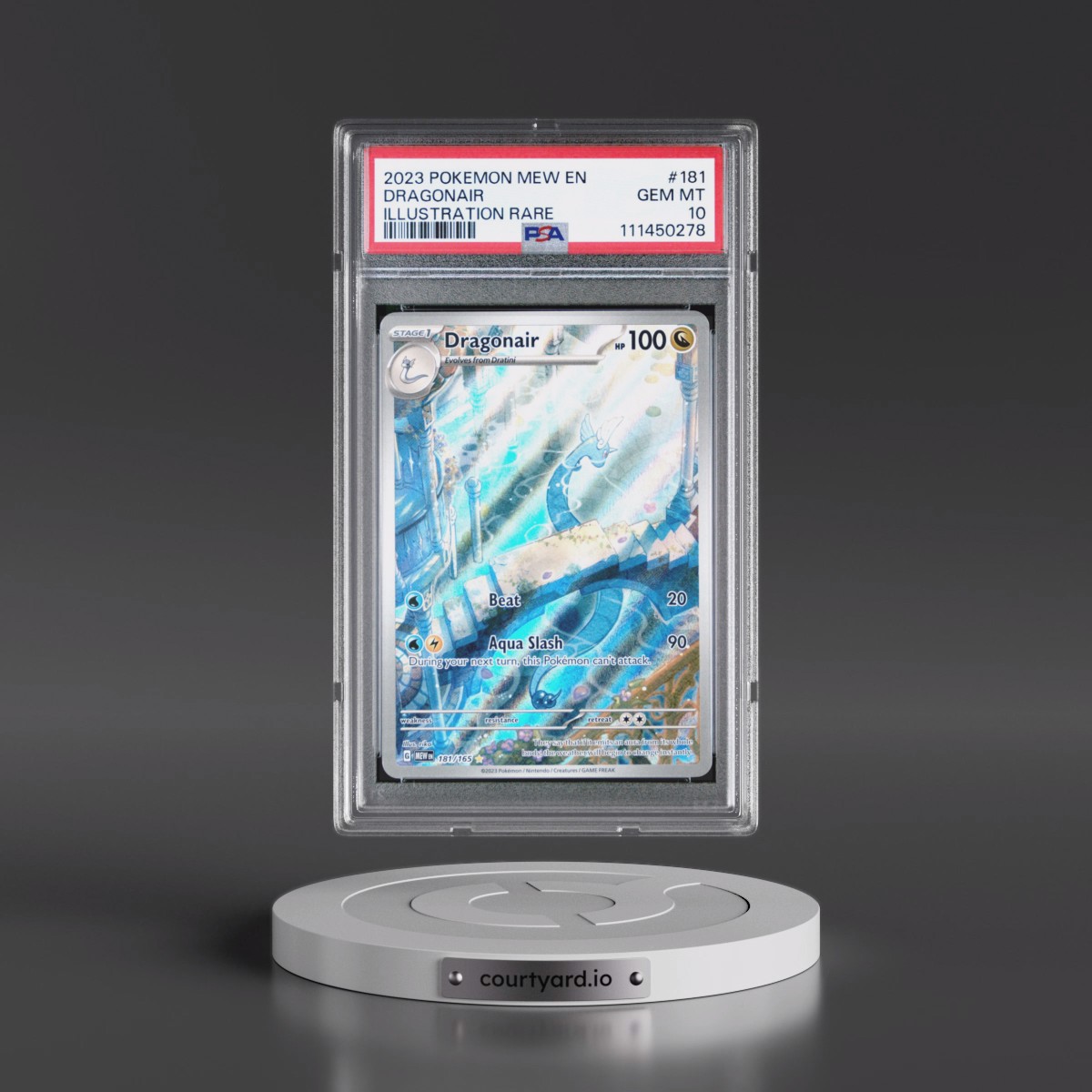 2023 Pokémon Mew EN-151 #181 Dragonair - Illustration Rare (PSA 10 GEM MINT)