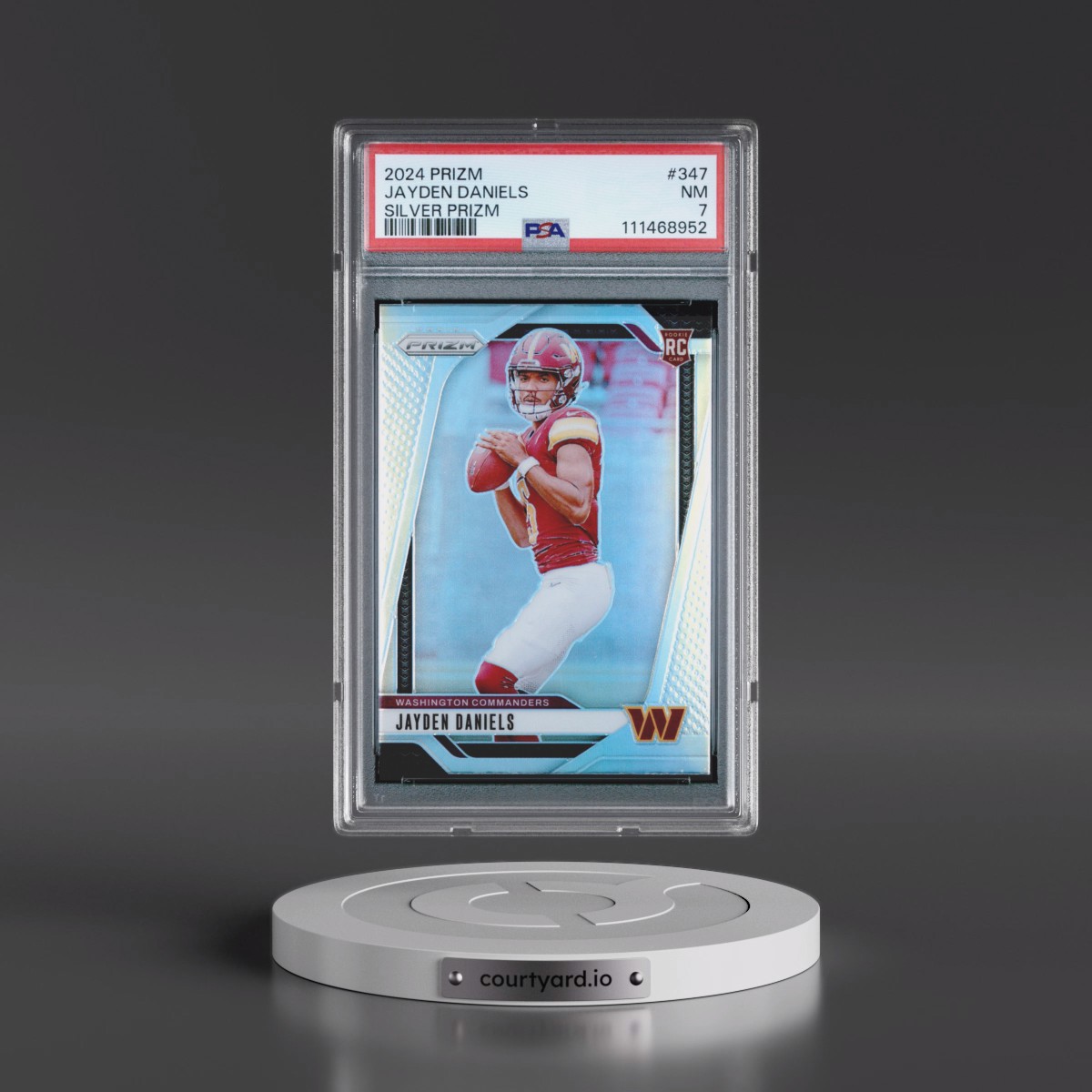 2024 Panini Prizm #347 Jayden Daniels - Silver Prizm (PSA 7 NM)