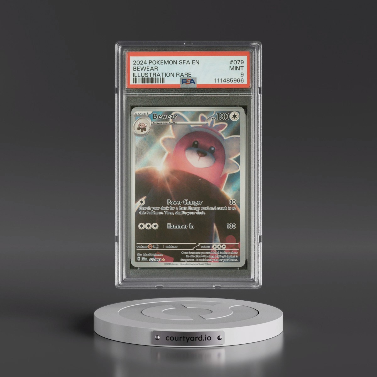 2024 Pokémon Sfa EN-Shrouded Fable #079 Bewear - Illustration Rare (PSA 9 MINT)
