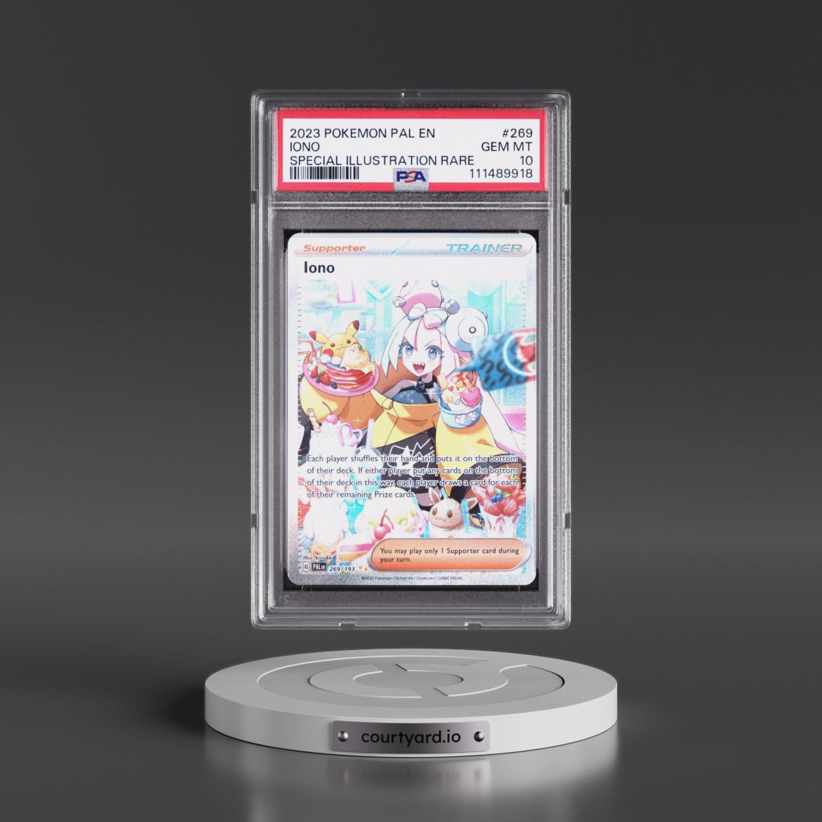 2023 Pokémon Pal EN-Paldea Evolved #269 Iono - Special Illustration Rare (PSA 10 GEM MINT)