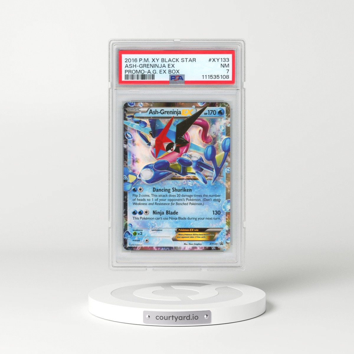 2016 Pokémon XY Black Star Promo #XY133 Ash-Greninja EX - Holo Ash-Greninja EX Box (PSA 7 NM)