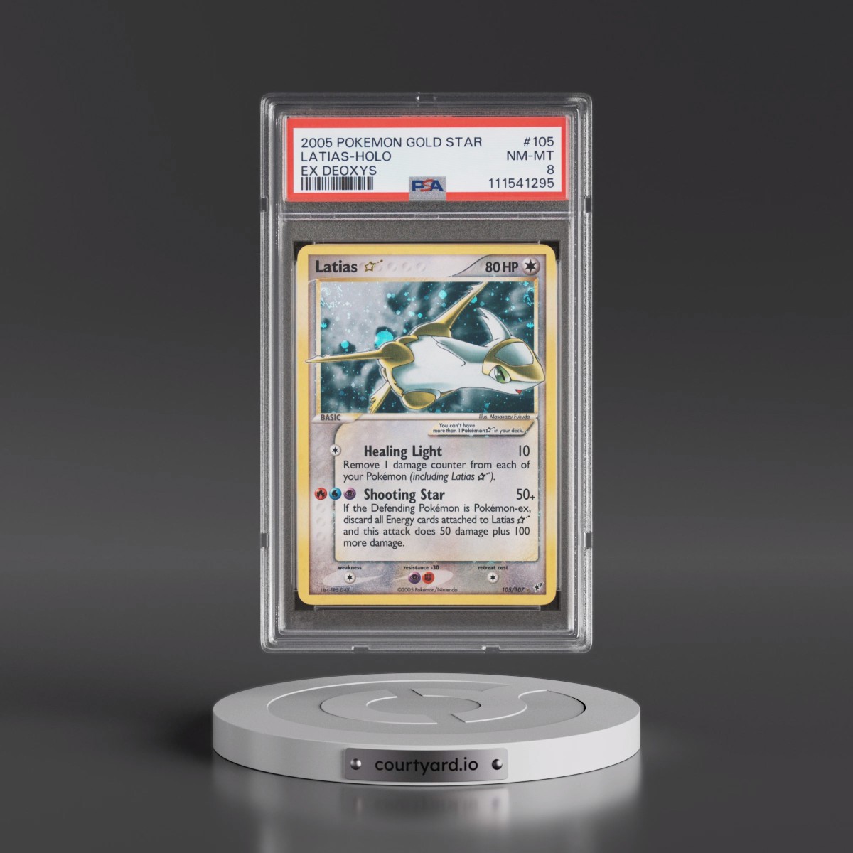 2005 Pokémon EX Deoxys #105 Latias - Holo Gold Star (PSA 8 NM-MT)