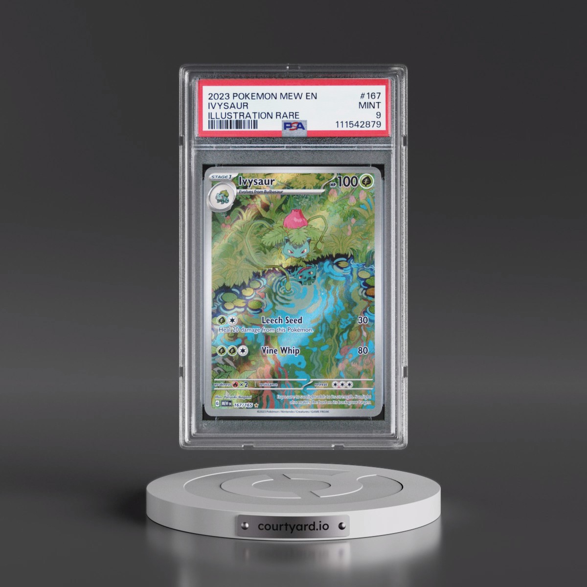 2023 Pokémon Mew EN-151 #167 Ivysaur - Illustration Rare (PSA 9 MINT)