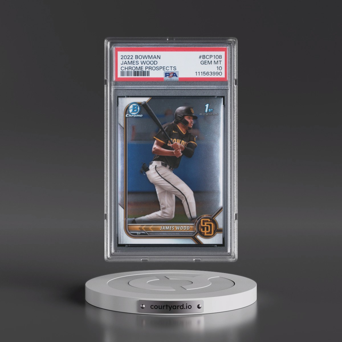 2022 Bowman Chrome Prospects James Wood #BCP108 PSA 10