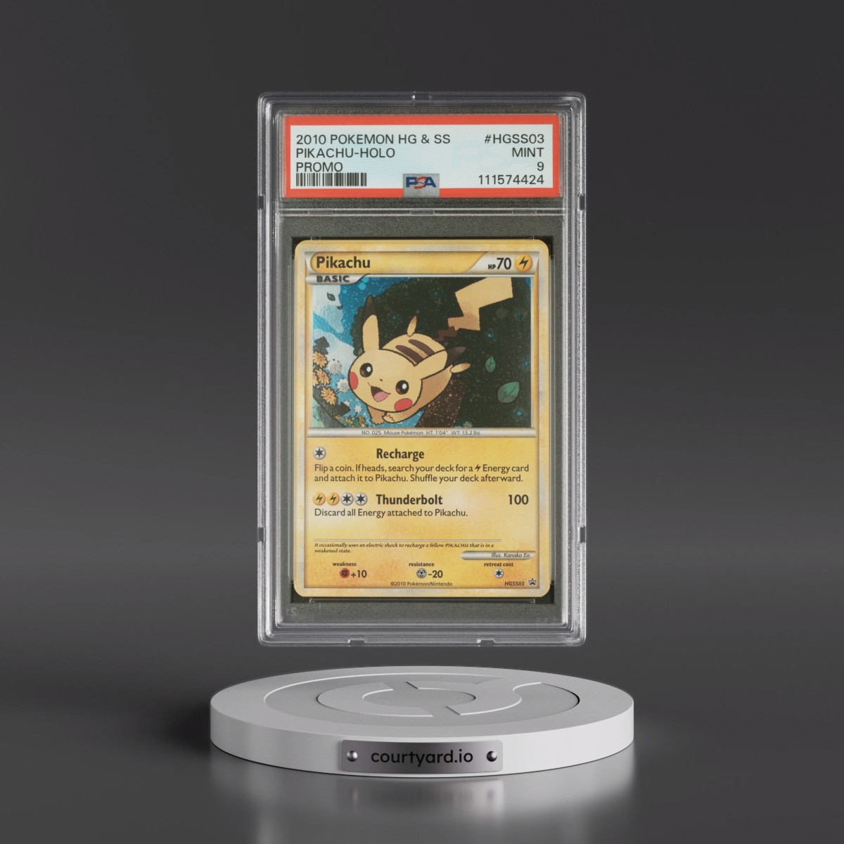 2010 Pokémon Heartgold & Soulsilver Promo #HGSS03 Pikachu - Holo (PSA 9 MINT)
