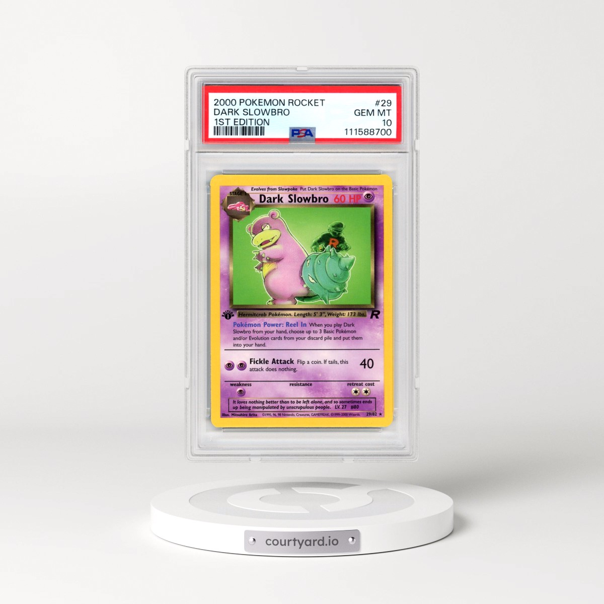 2000 Pokémon Rocket #29 Dark Slowbro - 1st Edition (PSA 10 GEM MINT)
