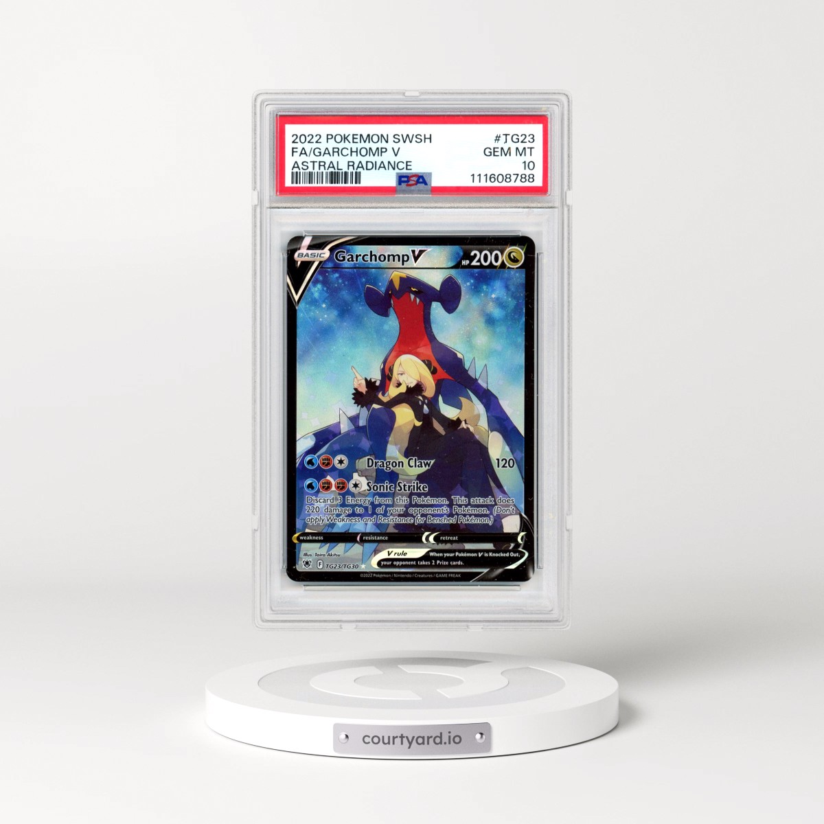 2022 Pokémon Sword & Shield Astral Radiance #TG23 Garchomp V - Holo Full Art (PSA 10 GEM MINT)