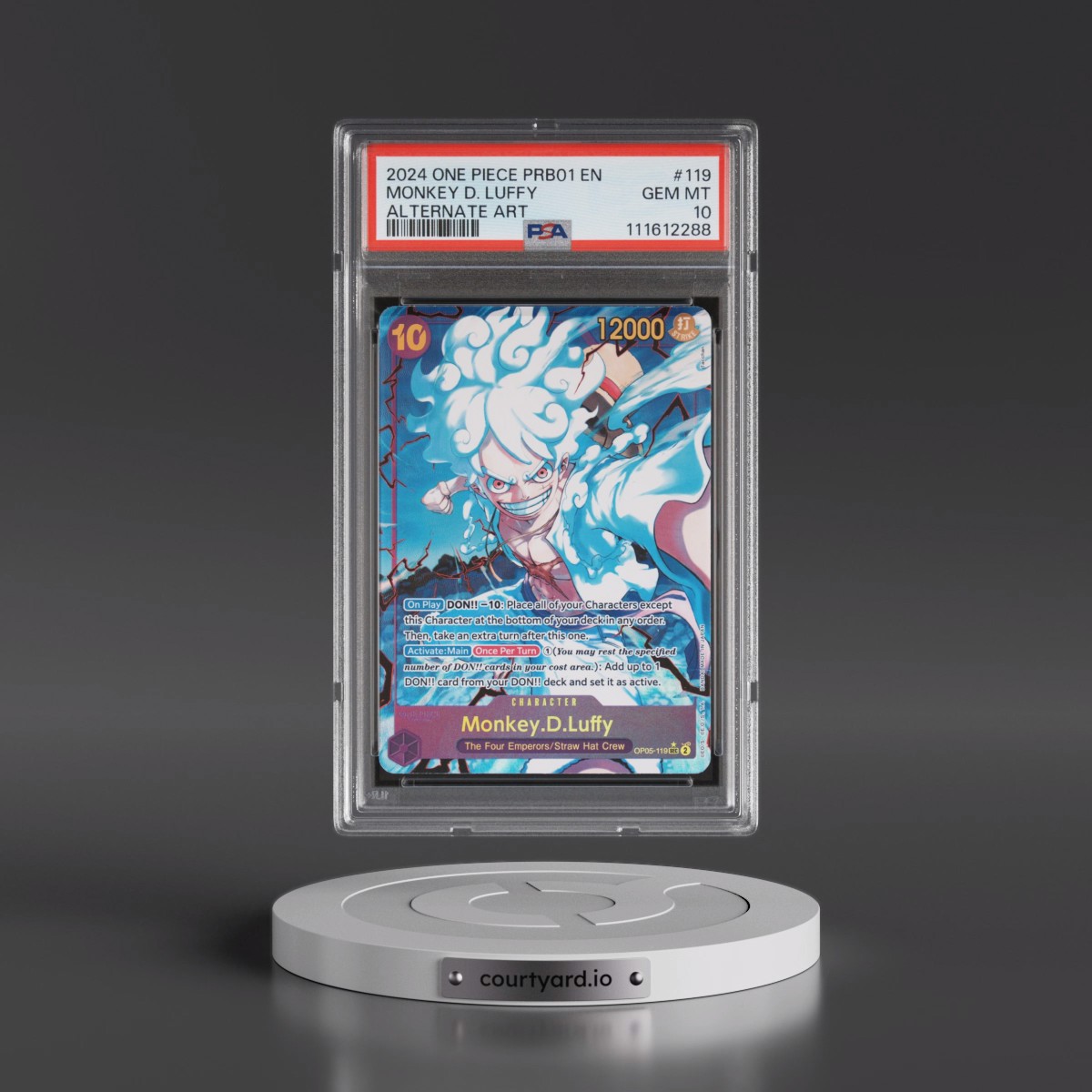 2024 One Piece Premium Booster -One Piece Card the Best #119 Monkey D. Luffy - Alternate Art (PSA 10 GEM MINT)