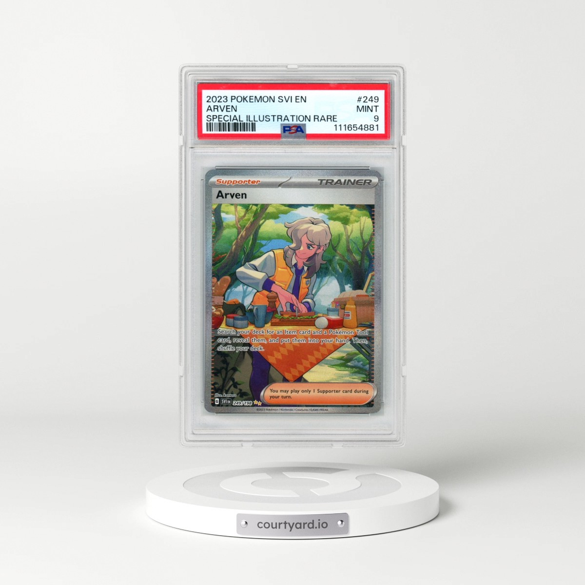 2023 Pokémon Svi EN-Scarlet & Violet #249 Arven - Special Illustration Rare (PSA 9 MINT)