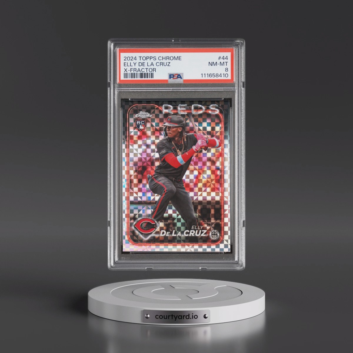 2024 Topps Chrome #44 Elly de La Cruz - X-Fractor (PSA 8 NM-MT)